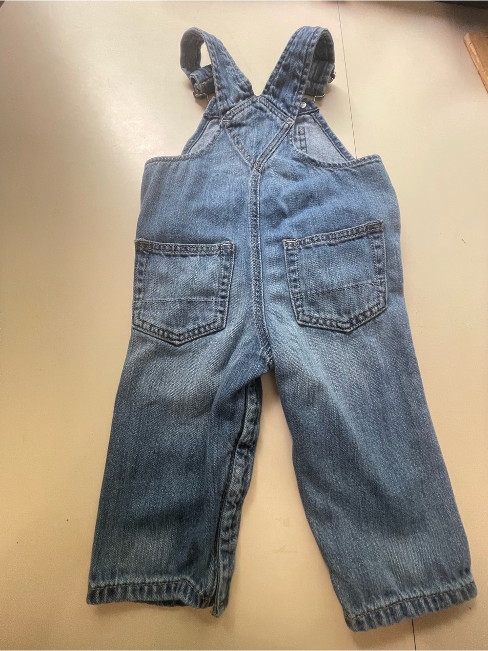 GAP Blue Baby Denim Overalls Size 12-18 M - Picture 6 of 7